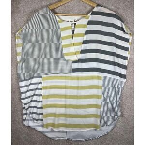 ANTHROPOLOGIE One September Women Tunic Top L Striped Pattern Sleeveless Casual